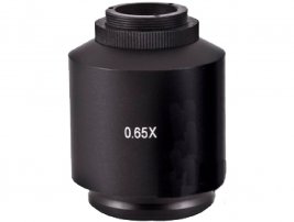 0.65X C-mount адаптер за връзка на камери Moticam към фототубус на тринокулярни микроскопи Motic.